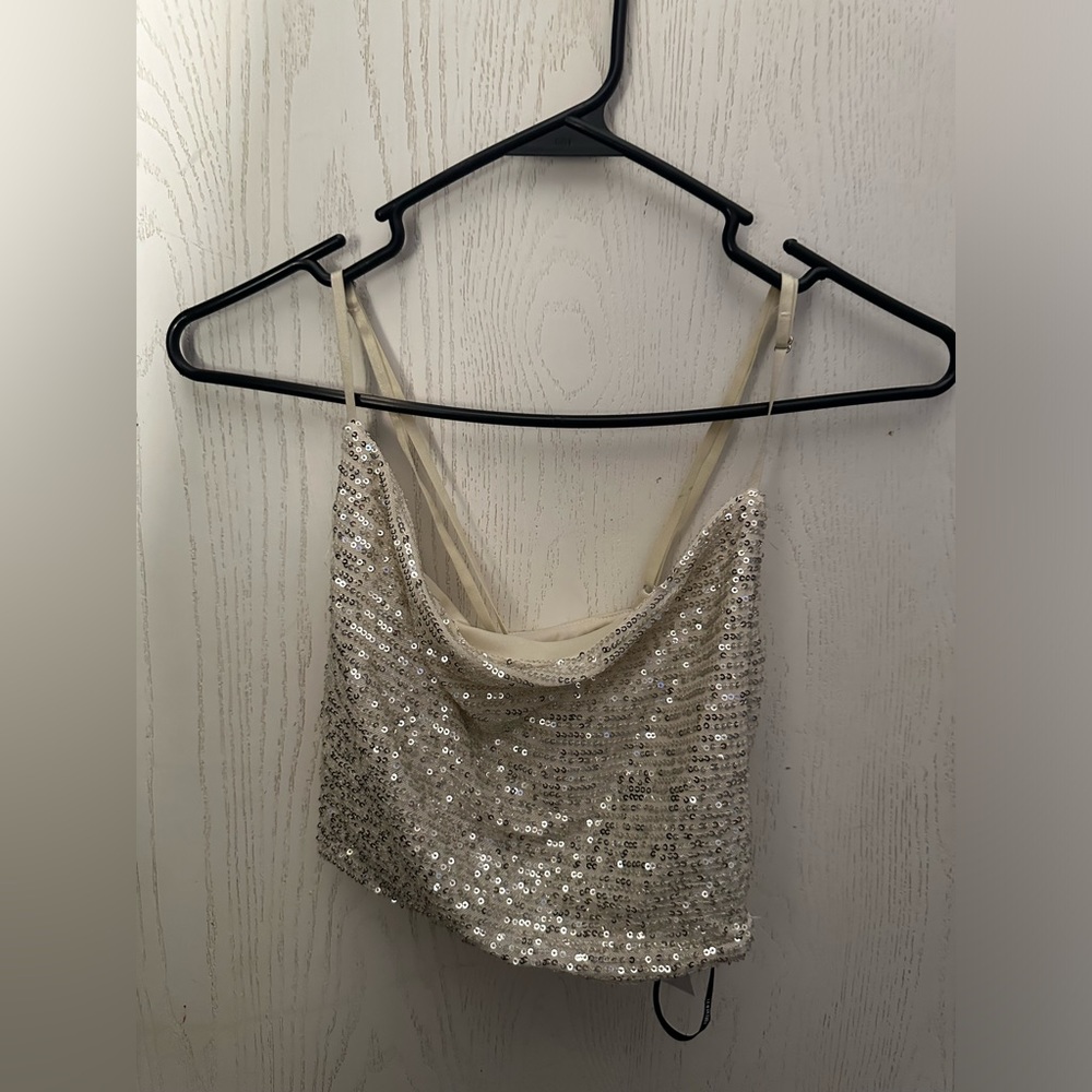 Silver sparkly two piece!